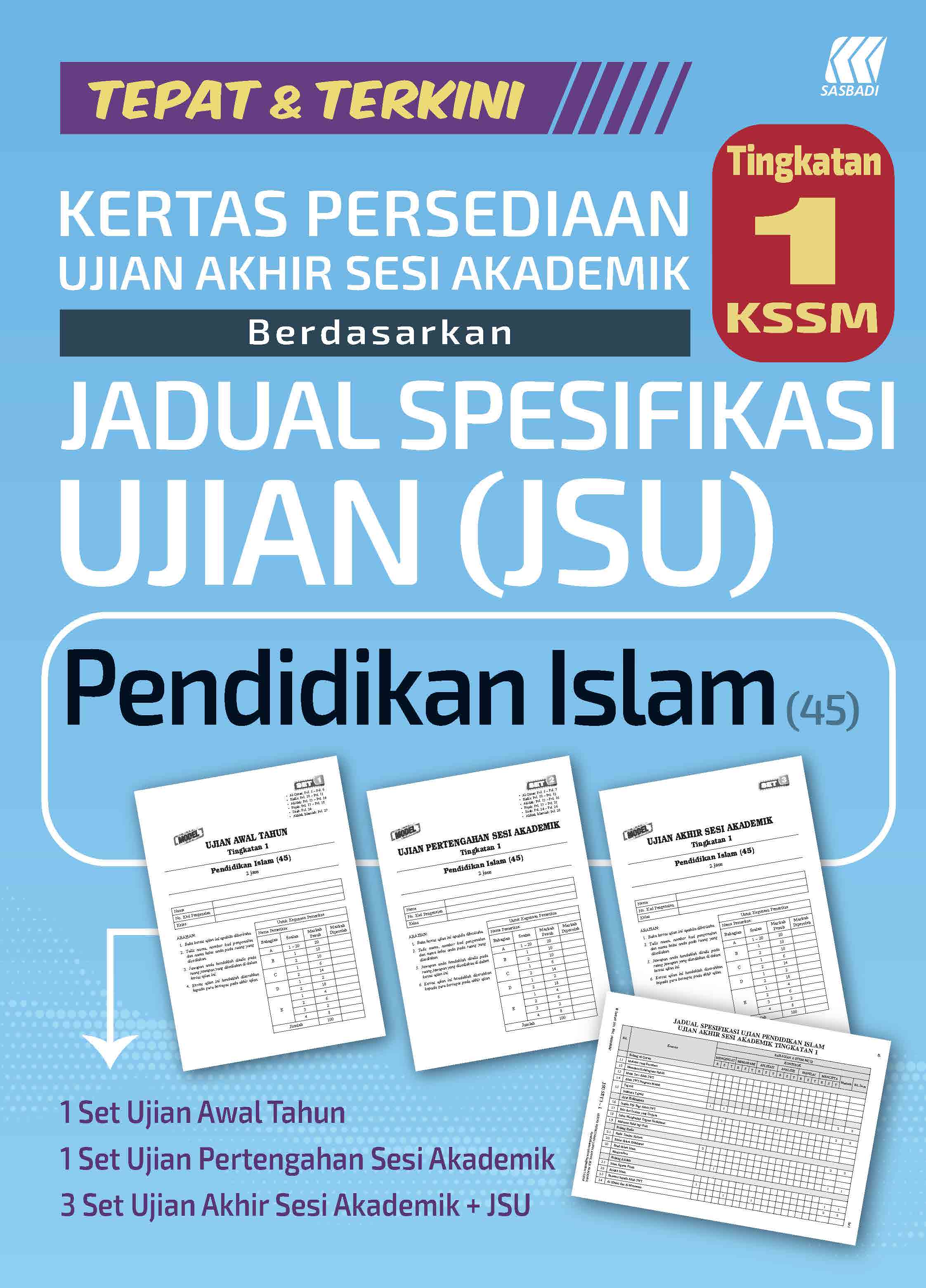 Kertas Persediaan UASA JSU KSSM Pen. Islam Ting. 1 Cover